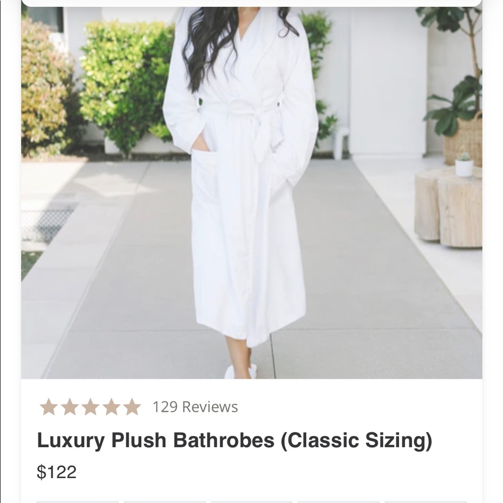 NEW Plush Luxury Robe:  White